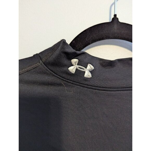 Under Armour Womens Black ColdGear Mock Fitted Shirt Size Large Long Sleeve - Picture 6 of 9